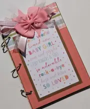 Welcome Baby girl album, baby book, junk journal, baby's first year