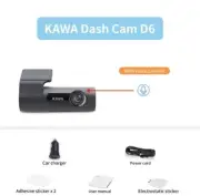 2K KAWA Car DVR D6 Dash Cam 1440P Video Recorder WiFi/App/Voice Control Dash Cam