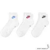 在飛比找遠傳friDay購物優惠-Nike 襪子 短襪 3入組 紅藍黑 DX5074-911