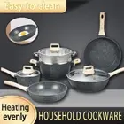 12pcs Maifan Stone Cookware Set Nonstick Steamer Fryer Stew Pot for Home Cooking