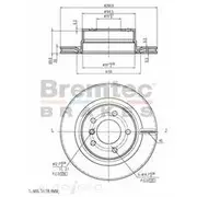Bremtec Euro-Line GeoZinc Coated Brake Rotor - BDR40018EL