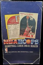1990-91 NBA Hoops Basketball ( Factory Sealed ) Michael Jordan Cover Box 36 Pack