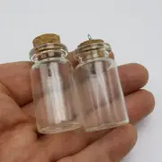 5 Small Glass Cork Stopper Bottles Spell Jar Empty Vials Wish Bottles Charms 8ml