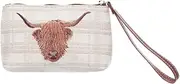 [Signare] Tapestry Wristlet Clutch with Leather Strap (WRIS-