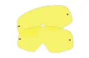2x OAKLEY O FRAME 2000 motocross GOGGLE Tear off LENS ANTI FOG & SCRATCH YELLOW