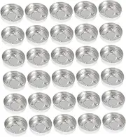 PERSELOSO 50Pcs Aluminum Candle Cup Cases Durable Tea Light Holders for DIY Candle Making Crafts High Temperature Resistant for Scented Candles and More
