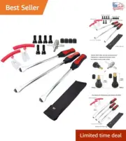 Premium Tire Spoons Set with Rim Protectors & Valve Stems - Easy Tire Changes