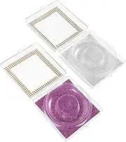 BESTYASH 2pcs Portable Eyelash Storage Box with Transparent Design Durable Plastic Lash Organizer for Easy Travel for False Lash Protection and Daily Use