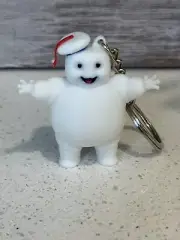 Ghostbusters Keychains Mini Stay Puft Marshmallow Man Figures - Happy Reaction