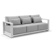 Whitehaven 3+1+1 Seater Outdoor Aluminium Lounge Set with Santorini Coffee Table - Outdoor Aluminium Lounges