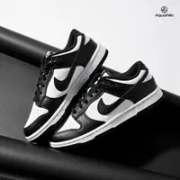 在飛比找PChome24h購物優惠-Nike Dunk Low 男鞋 黑色 白色 熊貓 皮革 滑