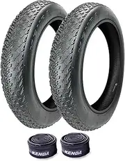 TDR 2set Bicycle Bike Fat Tyre 20 x 4.0 with Tube Bike 20 x 3.5/4.0 - Durable Rubber Tire for 20" MTB Fat Bikes
