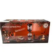 NEW Siphon Proxo 5 Cup Coffee Maker Wooden Handel Vacuum Brewer Glass Drip Pot