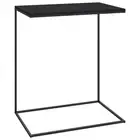 Side Table C-Shaped Centre End Table Coffee Table Black Engineered Wood vidaXL