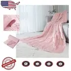 Luxurious 20lbs Reversible Velvet Weighted Blanket – Ideal for Cozy Nights, Pink