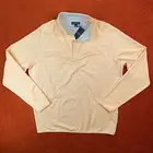 PETER MILLAR Mens MEDIUM Stealth Performance Quarter Zip Pullover Orange Sorbet