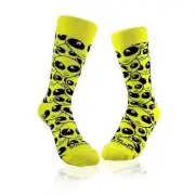 Alien Face Pattern Socks from the Sock Panda (Adult Small - Shoe Sizes 2-5)