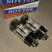Pair (2) of Sovtek 6L6GB tubes. New Old Stock. Massive Double O Getter. 93%
