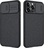Mangix for iPhone 13 Pro Max Case with Camera Cover,Slim Fit Thin Polycarbonate Protective Shockproof Cover with Slide Camera Cover, Upgraded Case for Apple iPhone 13 Pro Max (Black)
