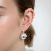 Sterling Silver Polished 16mm Ball Leverback Earrings