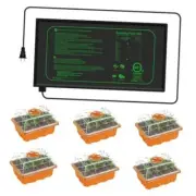 Seed Starter Trays with Heat Mat, 12 Cells x 6 Pack Plant Grow Kit with