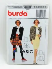 Vintage Burda Sewing Pattern 4450 Jacket Size 8-20 Sealed Uncut