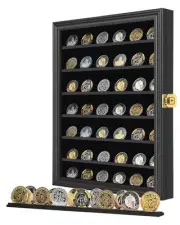 Jinchuan Military Challenge Coin Display Case Lockable Cabinet Rack Holder Sh...