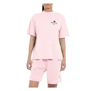 Replay Womens Graphic Tee Pure Logo Left T-Shirt Pink