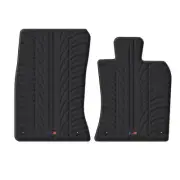 TRAVALL All Weather Floor Mats for Mini Roadster 2012-2015 Premium Black Rubber