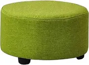 Footstools & Ottomans Stool/Living Room Stool,Solid Wood Frame,Cotton and Linen Fabrics,Easy to Store,Step Stool/Sofa Stool (Color : Green, Size : 20cm)