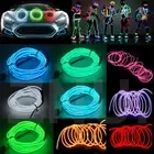 1/3/5M Battery Operated Luminescent Neon LED Lights Glow EL Wire String Strip
