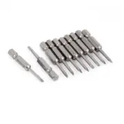 10Pack 1/4" Hex Shank 2.5mm Flat Head Magnetic Slotted Screwdriver Bit