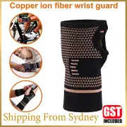 Copper Wrist Hand Brace Support Carpal Tunnel Sprain Arthritis Compression Glove