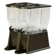 Carlisle Double Reservoir Beverage Dispenser 3-Gal 8"W in Black w/ Lid + Stand