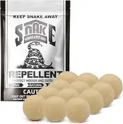Snake Repellent for Home Yard Powerful, Snake Away Repellent for Outdoors Pet Safe, Snake Repellent Moth Balls for Garden Be Gone, Backyard Snake Repellent Indoor, Snake Deterrent Outdoor - 12 PCS