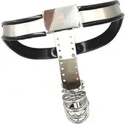 HCUDFN Stainless Steel Hollow Chastity Belt Metal Underwear Chastity Device BDSM Restraint Chastity Belt Sex Toys for Men Couples(Waist 108~114cm)