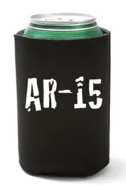 AR-15 Assault Rifle Can Koozie Coolie Gun Bottle Cooler Tea Party NRA GO USA!
