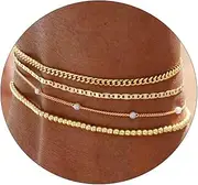 [Mridiya] 14K Gold/Silver Ankle Bracelet for Women Waterproof Chain Anklets Set 2/3/4/5/6 Pcs Boho Layered Summer Holiday Beach Jewelry Gift for Vacation