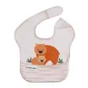 Tiny Twinkle - Mess-Proof Easy Bib - Wombat Beige