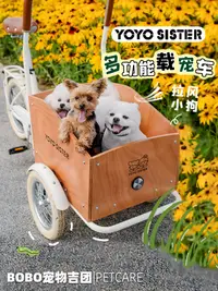 在飛比找松果購物優惠-YOYOSISTER寵物自行車便攜狗推車外出遛狗小型犬貓咪三