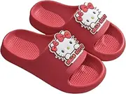 [Many Rainbows] Hello Kitty Double Ribbons Home Slippers for Girls Kids Children