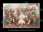 OLD LARGE HISTORIC PHOTO OF ROUGE RIVER MICHIGAN THE TOWN BASEBALL TEAM c1910