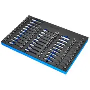 BUNKER Torx Hex E-Torx Spline Ribe Socket Set 1/2"D in EVA Foam Inlay 29449