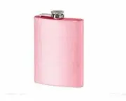 Oggi Pink Glimmer Stainless Steel Hip Flask 6 Oz. Funnel Included