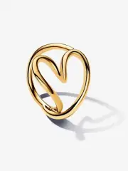 *New Authentic* Pandora Organically Shaped Heart Ring 14K Gold Plated-163288C00