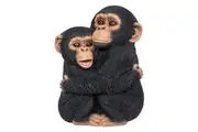 Northcote Pottery 28cm Hugging Chimpanzee Resin Animal Statue Garden Ornament