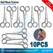 Professional Ball Nose Ear Hair Mustache Beard Grooming Scissor Rounded Tip