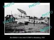 OLD 8x6 HISTORIC AVIATION PHOTO OF BERT HINKLER & ARVO AVIAN 1928 BUNDABERG