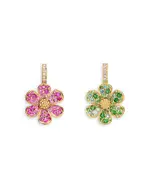 Temple St. Clair 18K Yellow Gold Butterfly Multi-Gemstone & Diamond Mismatch Flower Drop Earrings