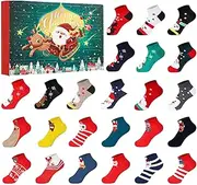 [YRTUOP] 2024 Christmas Socks , Funny Christmas With 24pairs Socks 24 Days Christmas Countdown Calendar Socks Christmas Socks For Adults Teen Kids